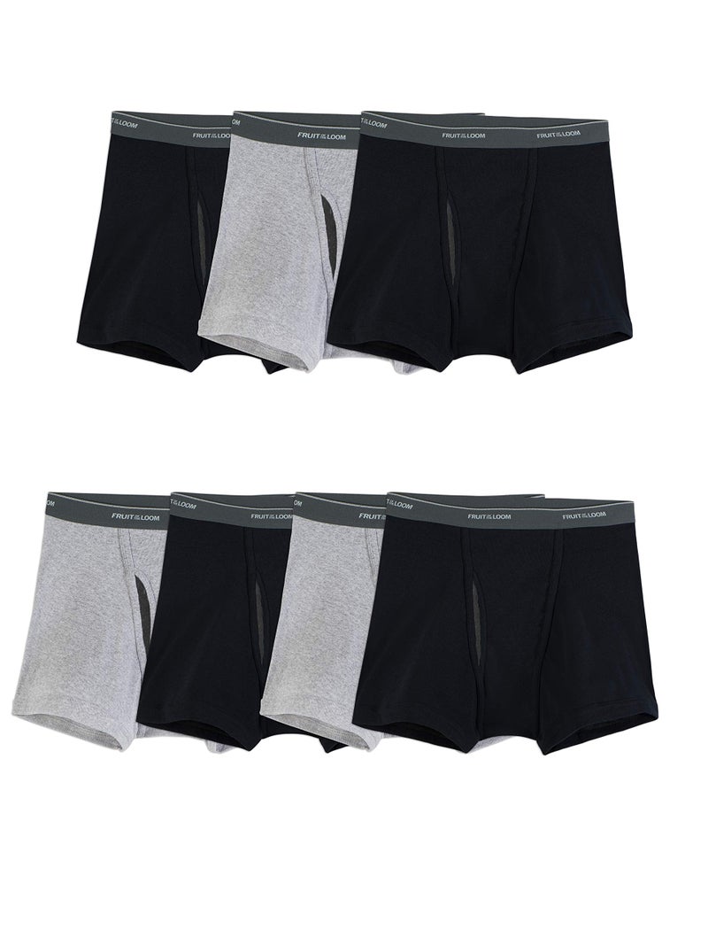 Fruit of the Loom Men's Coolzone Boxer Briefs (Assorted colors), Short Leg - 7 Pack - Black/Gray, X-Large (7SBL7AM) - Image 1